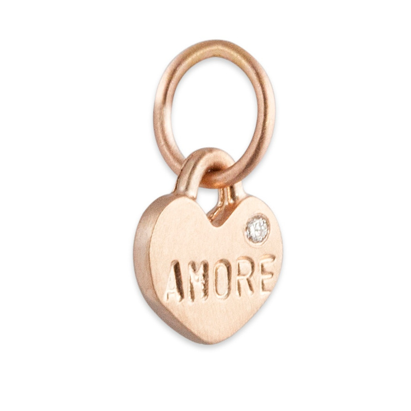 Itty Bitty Heart Charm Silver or Gold Personalized
