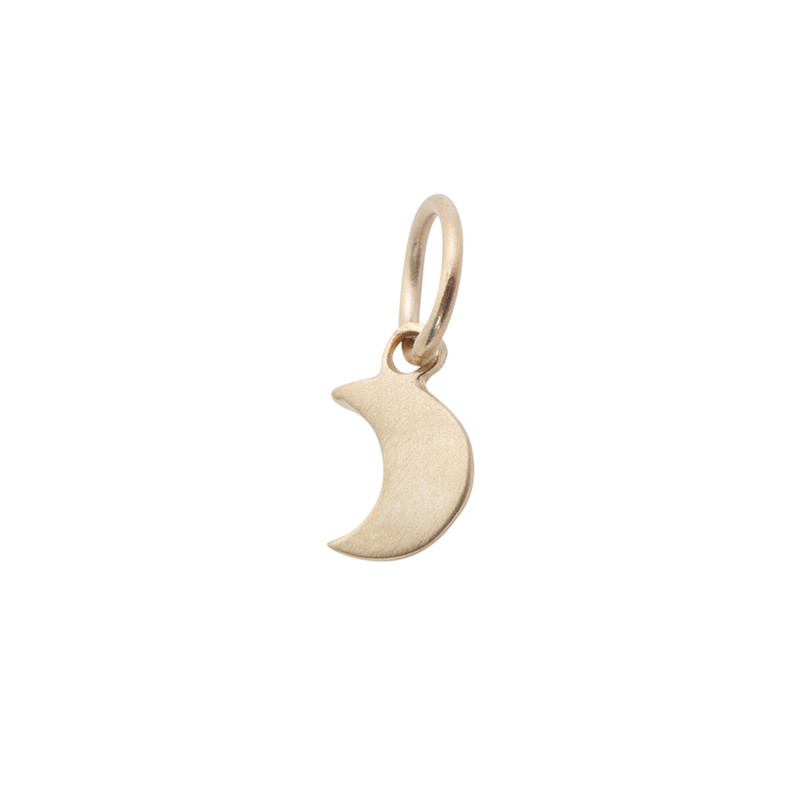 Itty Bitty Halfmoon Charm Silver or Gold
