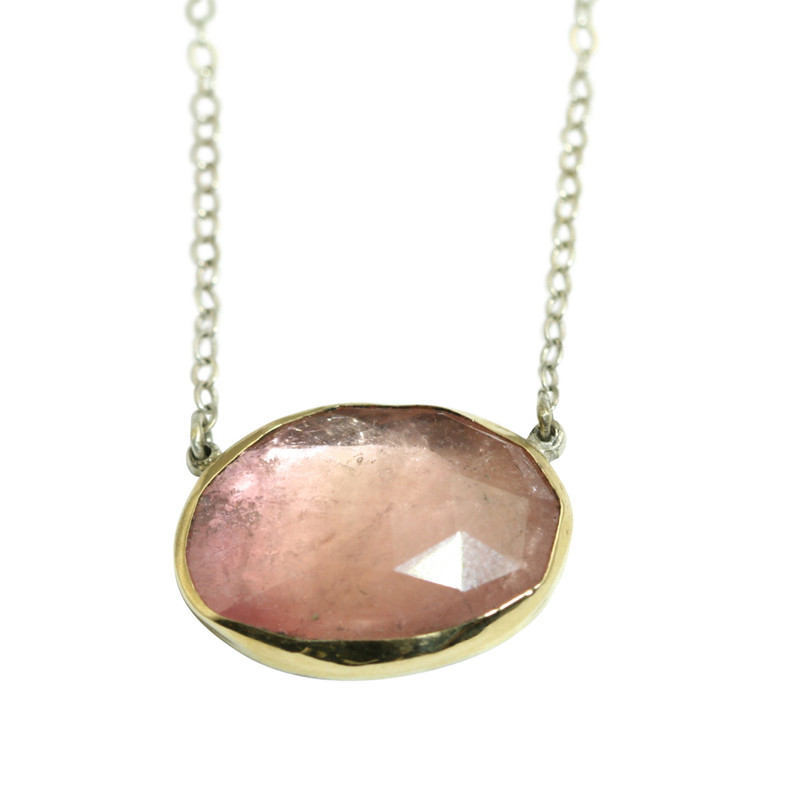 Pink Tourmaline Gem Necklace One-of-a-kind