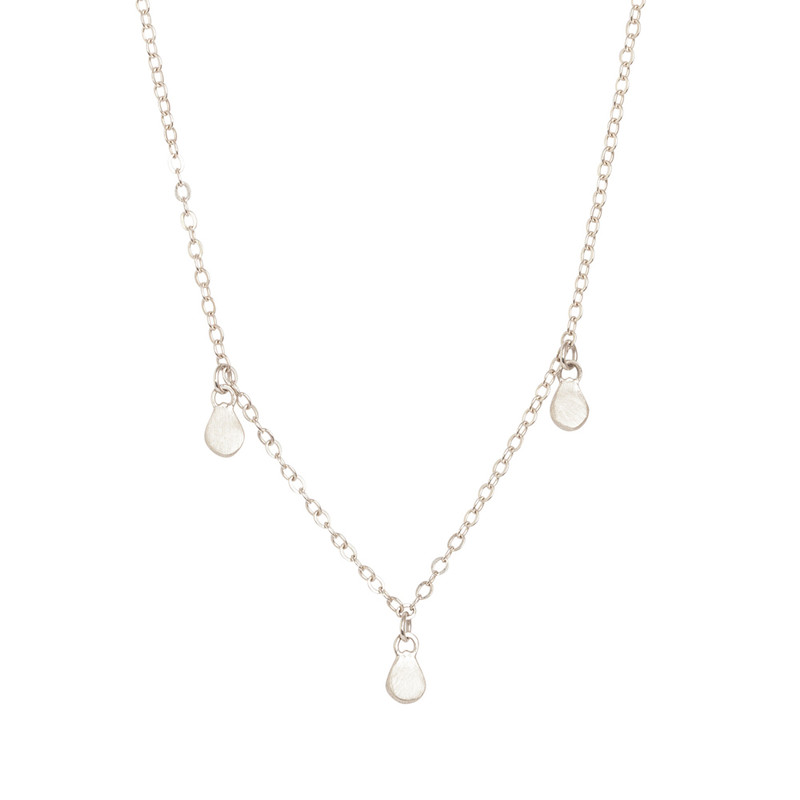 NEW Triple Teardrop Dangle Necklace Silver or Gold