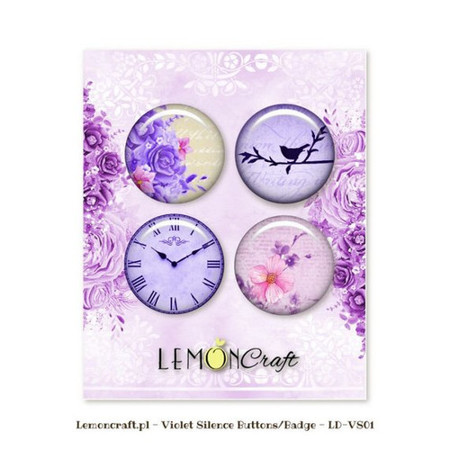 Lemoncraft Violet Silence Buttons / Badges (Set of 4) Lemoncraft Violet Silence Buttons / Badges (Set of 4)