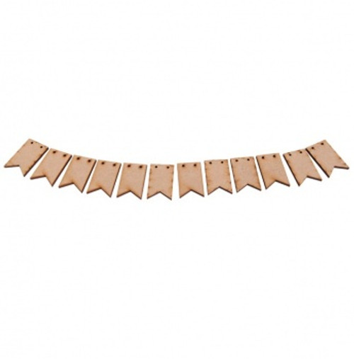 Creative Expressions MDF Bunting Pack of 12 Creative Expressions MDF Bunting Pack of 12