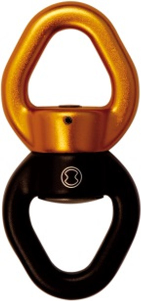 SWIVEL L Ball bearing swivel
Inner eyelet 35mm
Breaking strength 40 kN
Positioned between the rope and the load, the swivel allows the load to turn without twisting the rope.
Excellent performance and reliability due to maintenance free sealed ball-bearings
Designed for two-person loads, up to three connectors can be attached to the ends