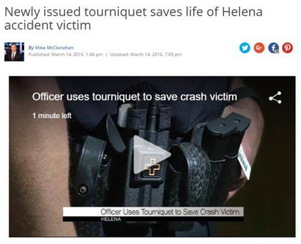 Officer Carrying Tourniquet in a RIGID TQ Case Saves Life