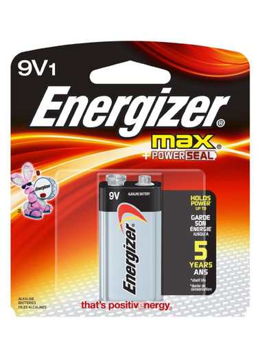 Energizer MAX 9V Alkaline Batteries, 1-Count