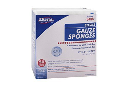 Dukal 8 Ply Sterile Gauze Sponges 2" X 2" (50 pack)