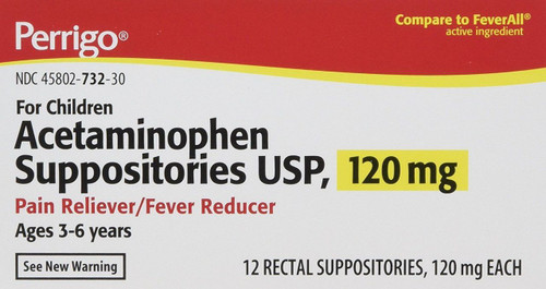 Acetamin 120mg Suppository 12ct Per