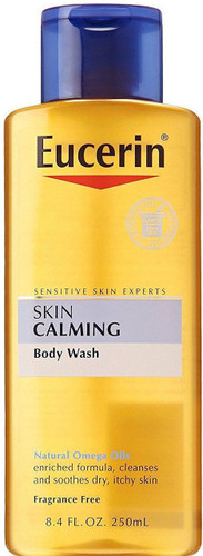Eucerin Skin Calming Dry Skin Body Wash Oil Fragrance Free, 8.4 Oz