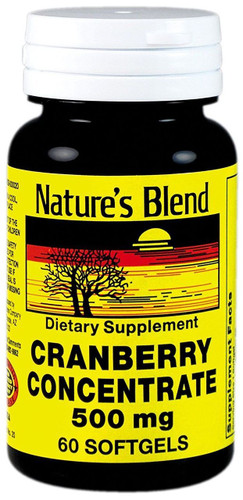Nature's Blend Cranberry Concentrate 500 mg 60 Softgels