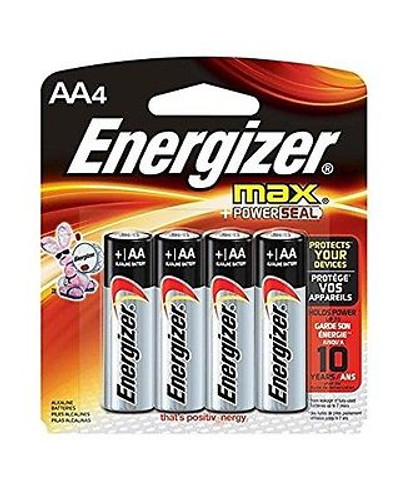 Energizer MAX AA Batteries E91BP4 , Designed to Prevent Damaging Leaks (4 Count)