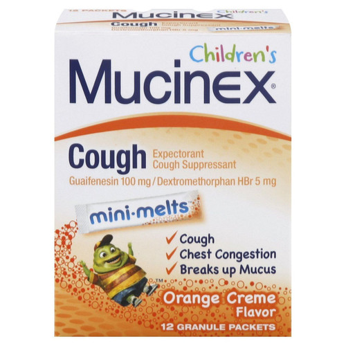 Mucinex Children's Cough Mini-Melts, Orange Cream, 12-Count