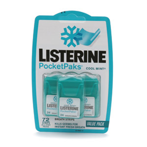 Listerine Pocket Pack Cool Mint Strip 6x72 strips