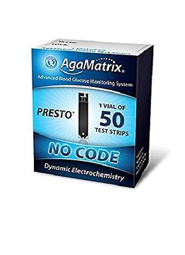 AgaMatrix WaveSense Presto Test Strips, 50 Count Box