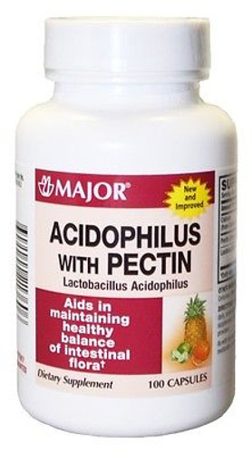 Major Acidophilus with Pectin Capsules, 100 ct