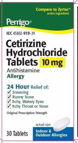 Perrigo Cetirizine Hydrochloride Antihistamine Tablets 10mg 300 Count