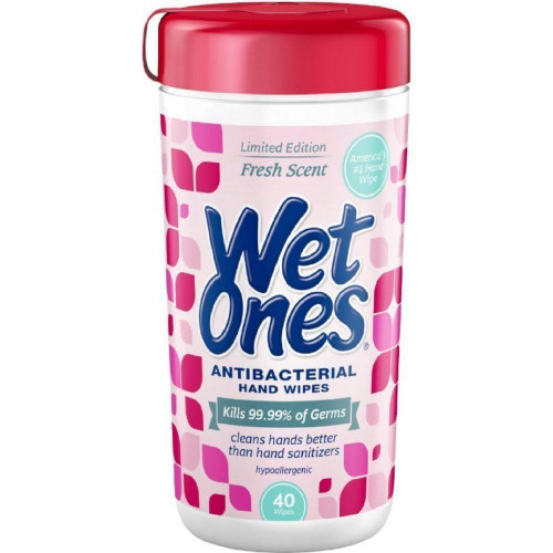 WET ONES Antibacterial Hand Wipes Fresh Scent 40 ea