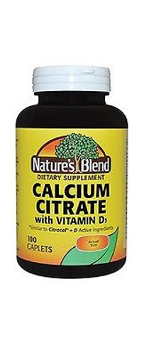Nature's Blend Calcium Citrate 630 mg with D3 400 IU 100 Counts