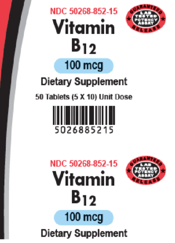 AvKARE Vitamin B12 Cyanocobalamin 100 mcg 5X10 UD 50 CT Cardiovascular Heath