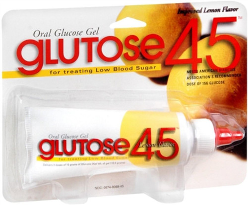 Glutose 45 Oral Glucose Gel For Treating Low Blood Sugar