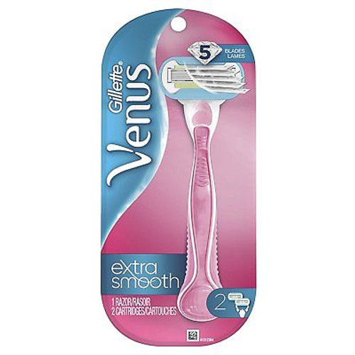 Gillette Venus Women's Embrace 5 Blade Razor and 2 Refills, Pink