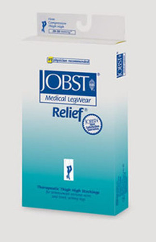 Jobst Relief 20-30 mmHg Closed Toe Garter Style Thigh Highs - No grip top
