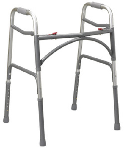 Drive Adult, Wider & Deeper Frame Design Aluminum Folding Walker, Two Button, Bariatric