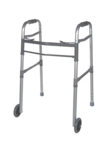 Drive Adult/Junior Deluxe Folding Walker, Two Button with 5" Wheels, Universal