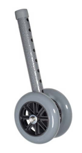 Drive 5" Tall Bariatric Walker Wheels with Two Sets of Rear Glides - 1 pr