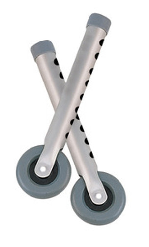 Drive 3" Universal Walker Wheels with Two Sets of Rear Glides - 1 pr