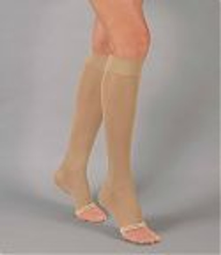 Activa Complements Sheer OPEN TOE Knee Highs 20-30 Compression Classic Bronze
