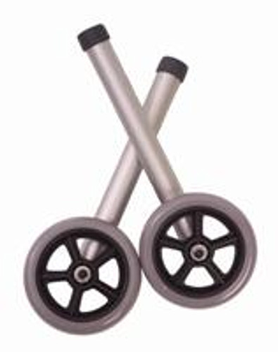 Drive 5" Walker Wheels with Two Sets of Rear Glides for use with Universal Walker - 1 pr
