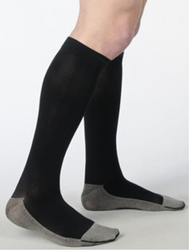 Juzo 2002 Soft Ribbed Silver Sole Men's Knee Highs 30-40 mmHg