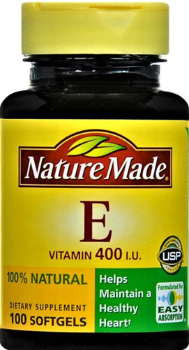 Nature Made Vitamin E 400 I.U. Softgels Natural 100ct