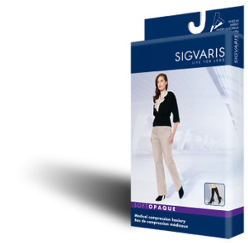 Sigvaris 841C Soft Opaque 15-20 mmHg Closed Toe Knee Highs