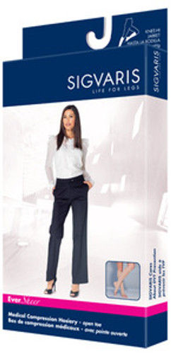 Sigvaris 780 EverSheer 15-20 mmHg Women's OPEN TOE Knee Highs - 781COT