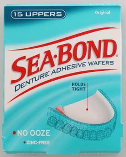 Sea Bond Denture Adhesive, Original Uppers, 15 Count