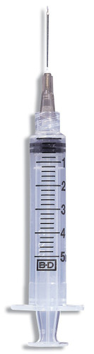 BD 5ml Syringe Luer-Lok Tip with BD PrecisionGlide Needle 21g x 1.5" (309633)