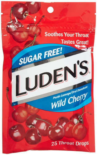 Luden's Throat Drops, Sugar Free, Wild Cherry 25 Each