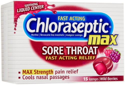 CHLORASEPTIC MAX LOZENGE BERRY 15CT