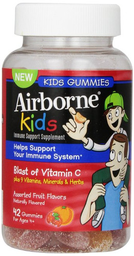 AirBorne, Kids, Blast of Vitamin C, Assorted Fruit Flavors, 42 Gummies