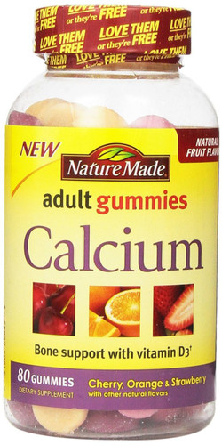 Nature Made Calcium Adult Gummies 80 Count Calcium and Vitamin D