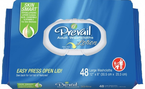 Prevail Adult Disposable Washcloth 48 ct - 12" x 8"