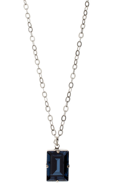 Necklace 18mm Square Silvertone