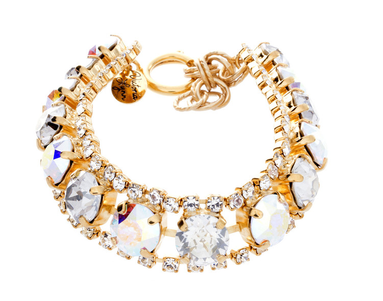 Bracelet 8mm Single Row Crystal Wrap