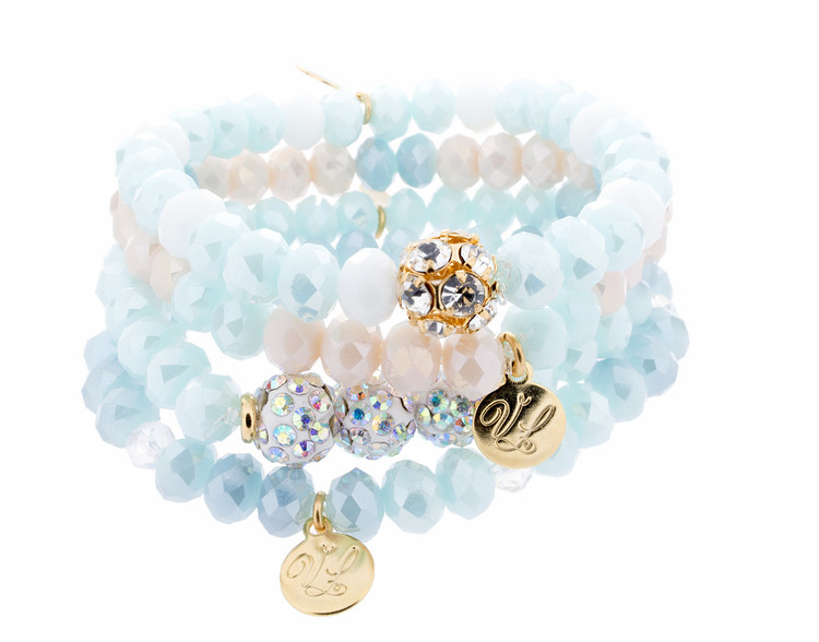 Stack Bracelets - Set of 4 - Blues