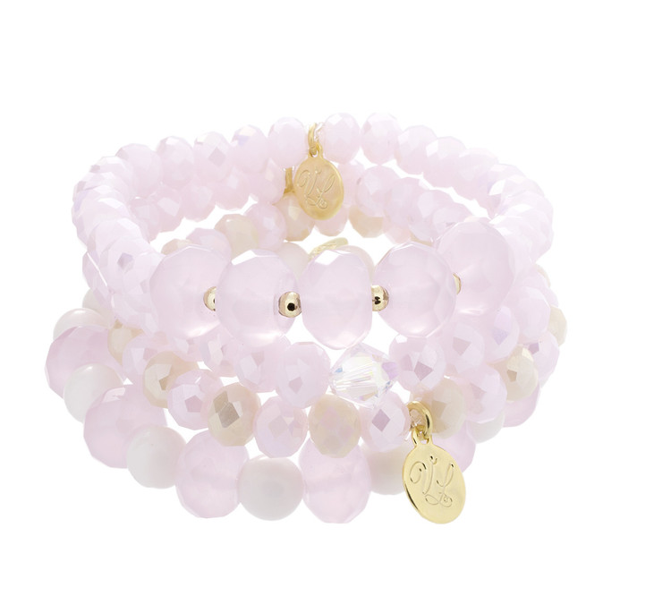 Stack Bracelets-Set of 4-Pinks