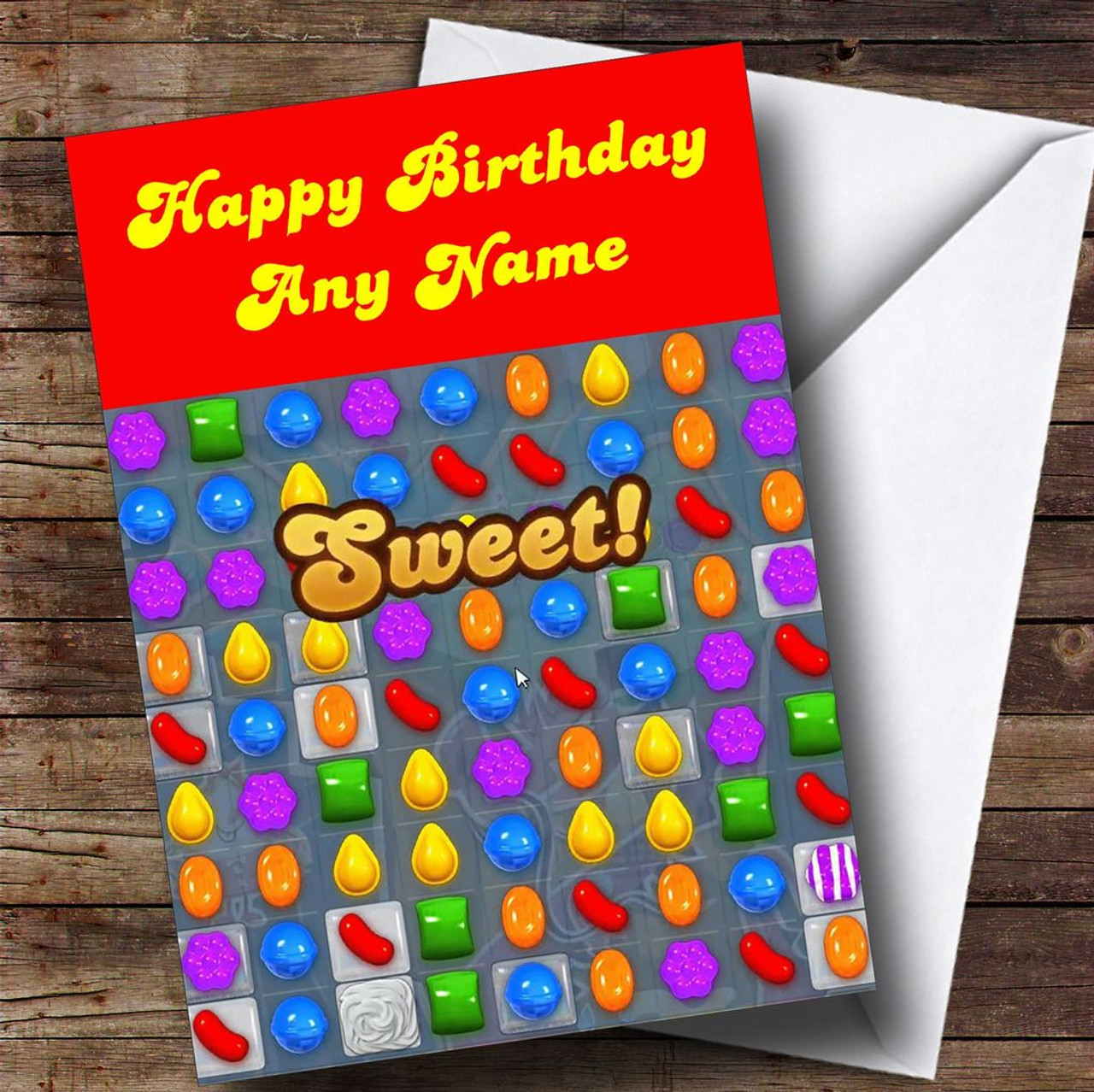 Candy Crush Saga Funny Personalised Birthday Card The Card Zoo