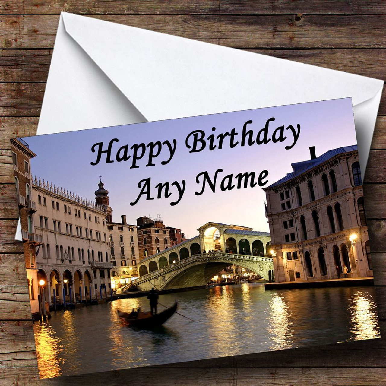 Venice Italy Personalised Birthday Card The Card Zoo
