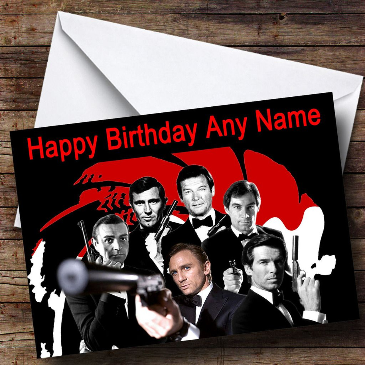 James Bond Various Personalised Birthday Card The Card Zoo