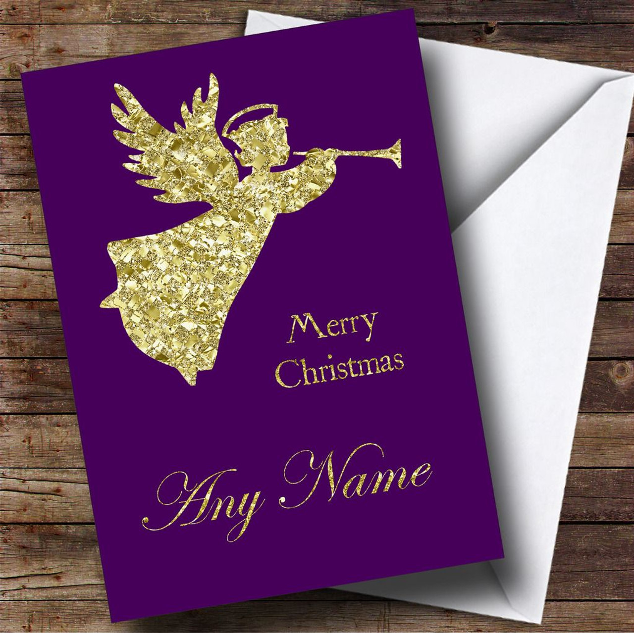 purple christmas card